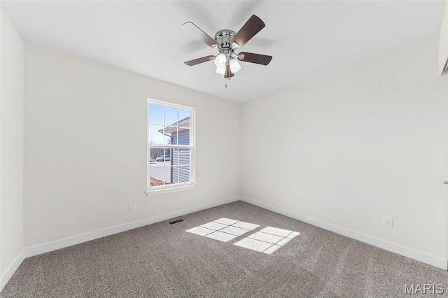 280 Railroad St, Moscow Mills, MO 63362 - carpeted empty room with baseboards and ceiling fan