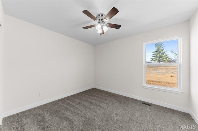 280 Railroad St, Moscow Mills, MO 63362 - carpeted spare room with baseboards and ceiling fan