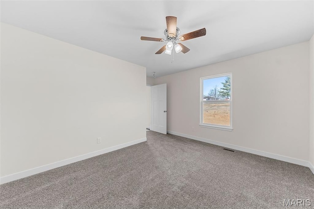 280 Railroad St, Moscow Mills, MO 63362 - carpeted empty room featuring ceiling fan and baseboards