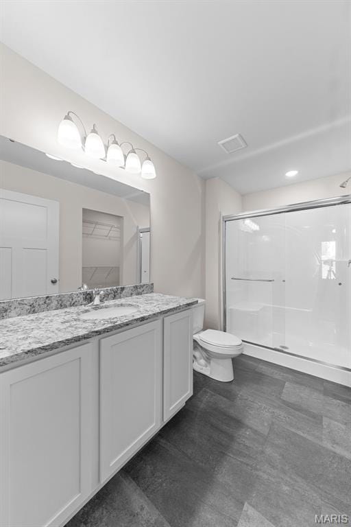 280 Railroad St, Moscow Mills, MO 63362 - bathroom featuring vanity and a stall shower