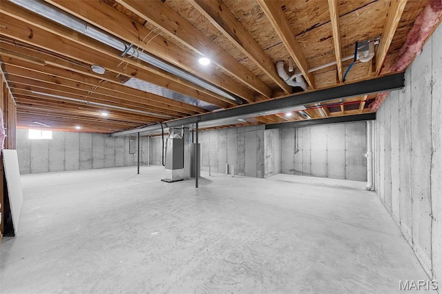 280 Railroad St, Moscow Mills, MO 63362 - unfinished basement with heating unit