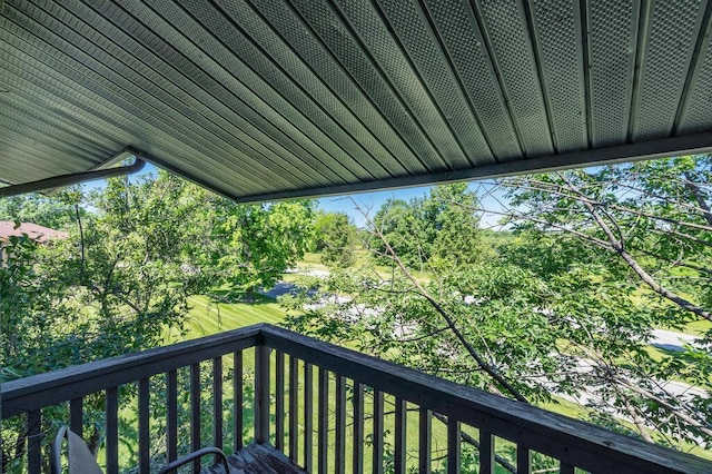 1843 Gascony Parc Dr Unit 1843, Lake St Louis, MO 63367 - balcony with view of wooded area