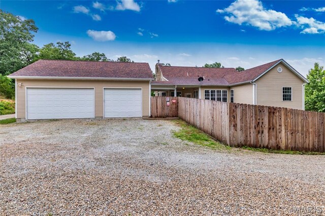 7011 Browns Ford Rd, Dittmer, MO 63023 - view of front of house with a detached garage