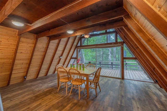 84 E Altdorf Dr, Innsbrook, MO 63390 - dining room featuring wooden ceiling and wood finished floors