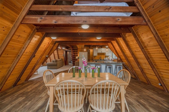 84 E Altdorf Dr, Innsbrook, MO 63390 - dining room featuring wood ceiling and wood finished floors