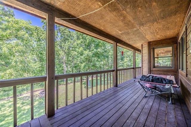 view of wooden terrace