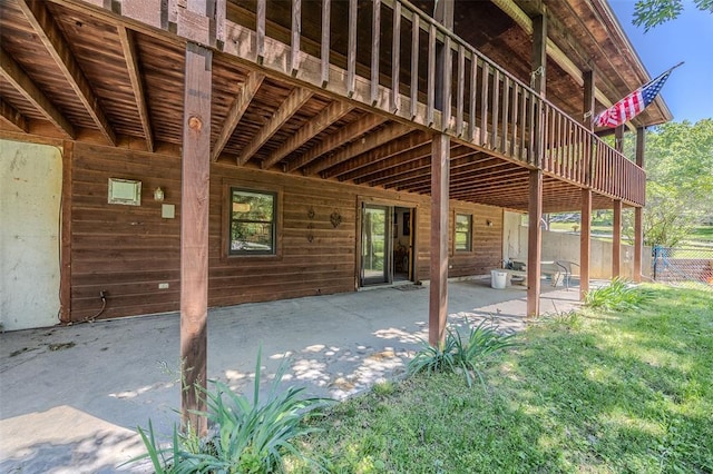 view of patio with a deck