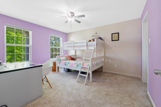 5 The Crossings Ct, Ofallon, MO 63366 - carpeted bedroom with baseboards and a ceiling fan