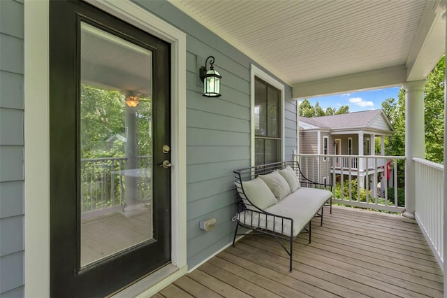 3481 New Town Lake Dr, Saint Charles, MO 63301 - view of wooden porch