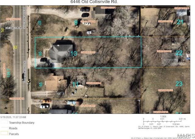 6446 Old Collinsville Rd, Ofallon, IL 62269 - aerial overview of property's location