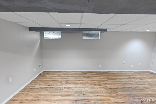 6446 Old Collinsville Rd, Ofallon, IL 62269 - basement featuring wood finished floors, recessed lighting, and a paneled ceiling