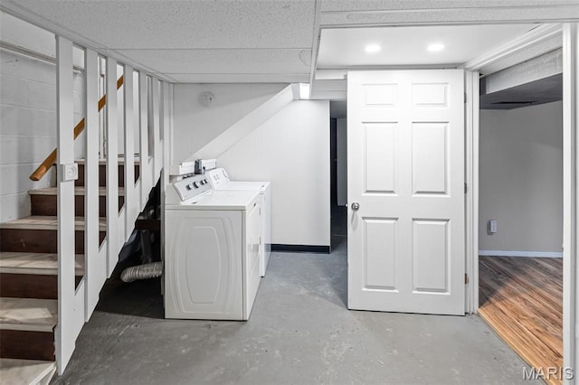 6446 Old Collinsville Rd, Ofallon, IL 62269 - finished basement with washing machine and dryer and stairs