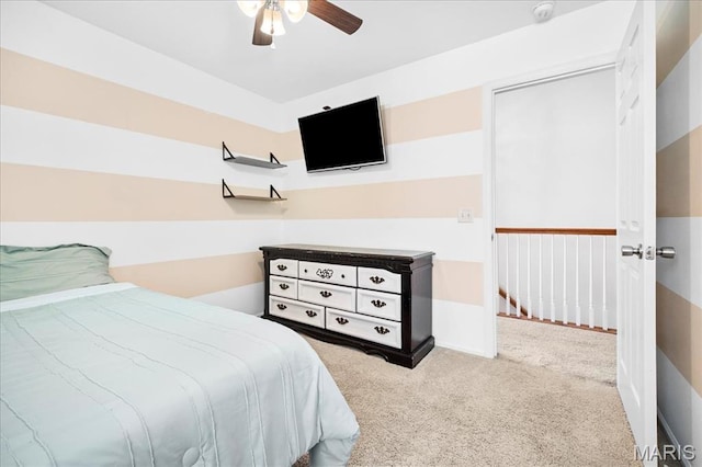 7413 Cinnamon Teal Dr, Ofallon, MO 63368 - carpeted bedroom featuring a ceiling fan