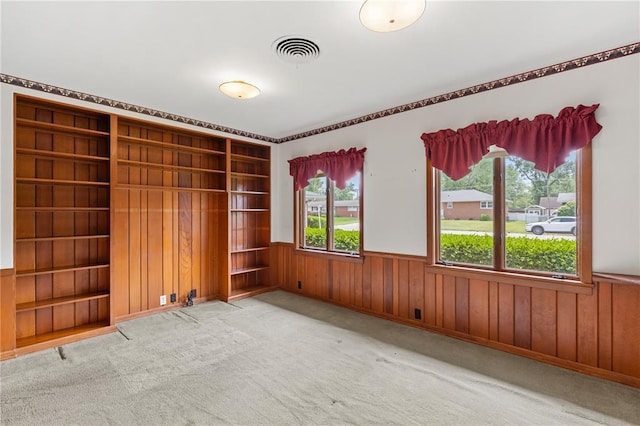 814 Pardee Rd, Godfrey, IL 62035 - carpeted spare room with a wainscoted wall and wood walls