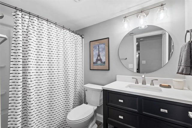 1491 Bobolink Pl, Brentwood, MO 63144 - full bathroom with toilet, vanity, and a shower with shower curtain