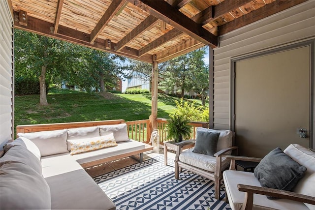 1491 Bobolink Pl, Brentwood, MO 63144 - view of patio with outdoor lounge area