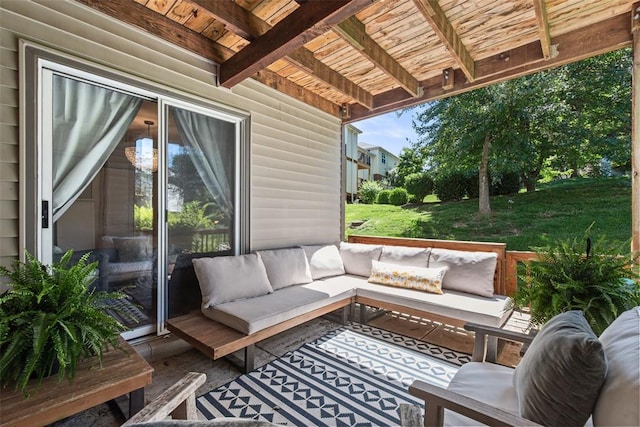 1491 Bobolink Pl, Brentwood, MO 63144 - view of patio / terrace featuring an outdoor hangout area