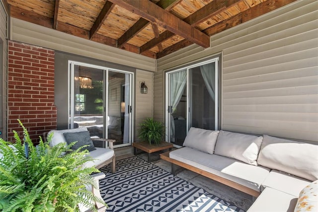1491 Bobolink Pl, Brentwood, MO 63144 - view of patio with outdoor lounge area