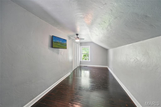 41 S Dellwood Ave, Saint Louis, MO 63135 - bonus room featuring hardwood / wood-style floors, lofted ceiling, baseboards, and ceiling fan