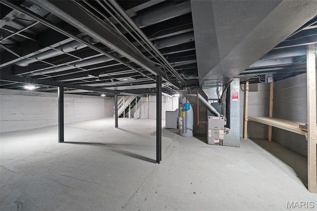 41 S Dellwood Ave, Saint Louis, MO 63135 - unfinished below grade area featuring heating unit and water heater