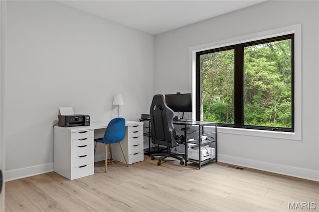 100 Enclave Terrace Ct, Weldon Spring, MO 63304 - office space featuring light wood-type flooring and baseboards