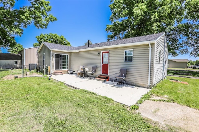 6195 Cedar Springs Rd, Cedar Hill, MO 63016 - rear view of property with entry steps, a patio area, cooling unit, and a gate
