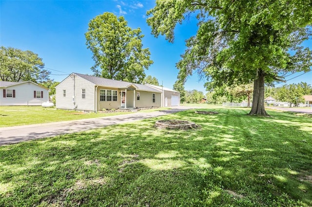 6195 Cedar Springs Rd, Cedar Hill, MO 63016 - single story home featuring a front yard, driveway, and an attached garage