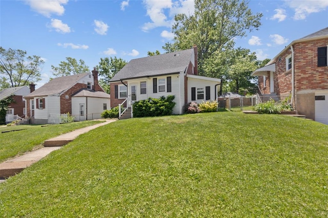 2831 Dunkirk Dr, Saint Louis, MO 63119 - view of front facade with a chimney and entry steps