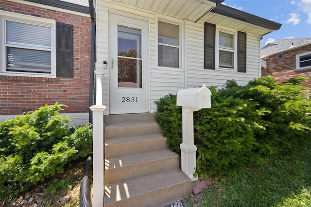 2831 Dunkirk Dr, Saint Louis, MO 63119 - view of exterior entry featuring brick siding