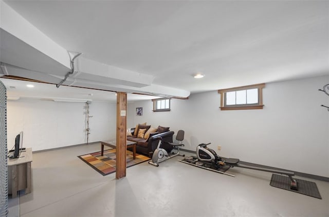 2831 Dunkirk Dr, Saint Louis, MO 63119 - exercise room featuring baseboards