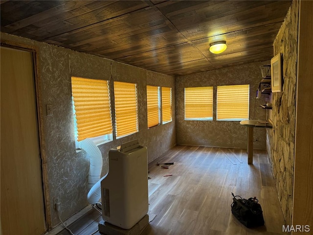 929 Race St, Thayer, MO 65791 - empty room with wooden ceiling and wood finished floors