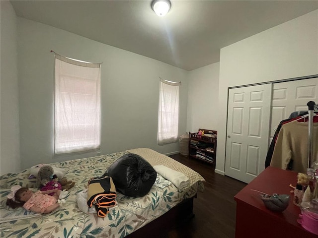 3819 Nebraska Ave, Saint Louis, MO 63118 - bedroom with dark wood finished floors and a closet