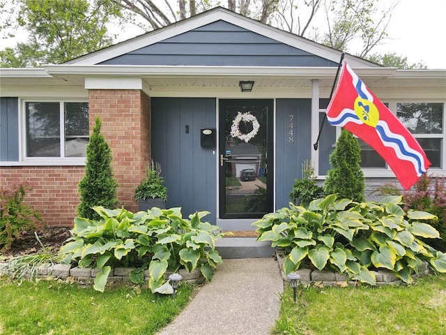 7448 Ahern Ave, Saint Louis, MO 63130 - property entrance with brick siding