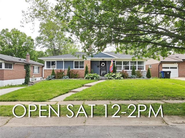 7448 Ahern Ave, Saint Louis, MO 63130 - single story home with brick siding and a front yard