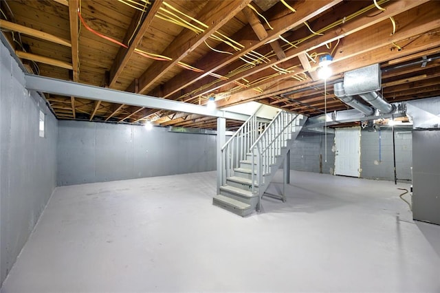 7448 Ahern Ave, Saint Louis, MO 63130 - unfinished below grade area featuring stairway