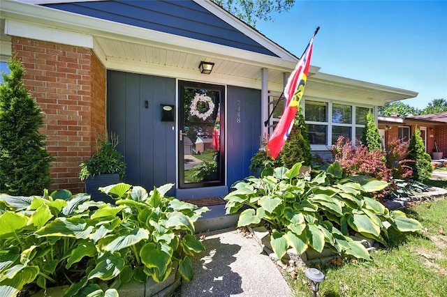7448 Ahern Ave, Saint Louis, MO 63130 - property entrance with brick siding