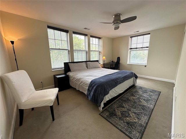 5330 Pershing Ave Unit 402, Saint Louis, MO 63112 - bedroom featuring carpet, baseboards, and ceiling fan