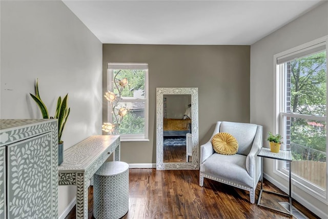 402 Glan Tai Dr, Manchester, MO 63011 - sitting room with plenty of natural light, wood finished floors, and baseboards