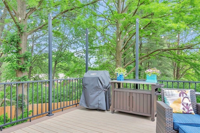 402 Glan Tai Dr, Manchester, MO 63011 - deck with a grill
