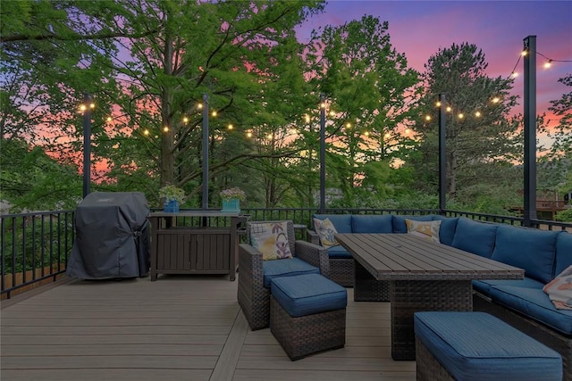 402 Glan Tai Dr, Manchester, MO 63011 - deck with an outdoor hangout area and area for grilling