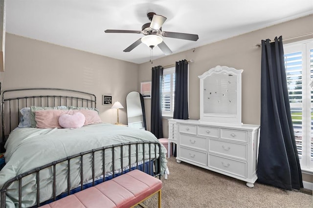 536 W 5th St, Saint Jacob, IL 62281 - bedroom featuring light carpet and a ceiling fan