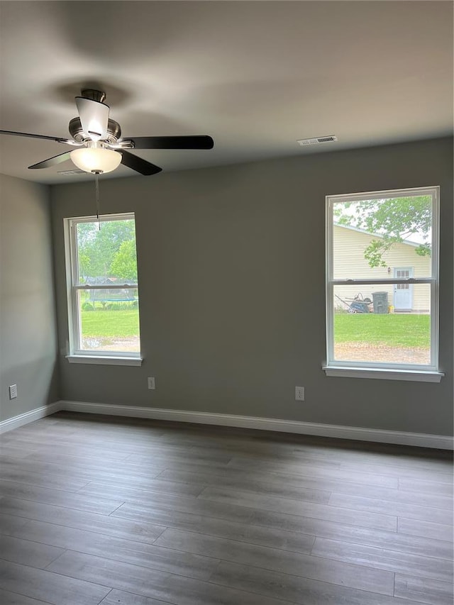10 Jaybird Ct, Montgomery City, MO 63361 - spare room with ceiling fan, baseboards, and wood finished floors