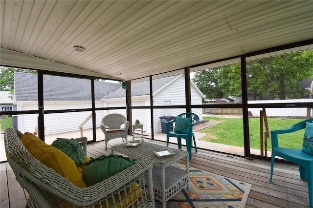 view of sunroom