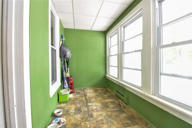 sunroom / solarium with baseboard heating