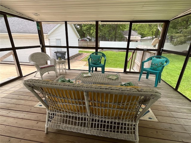 view of sunroom / solarium