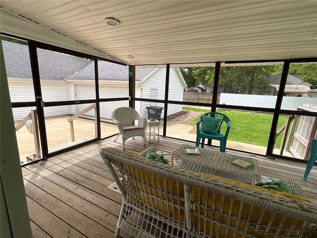 view of sunroom / solarium
