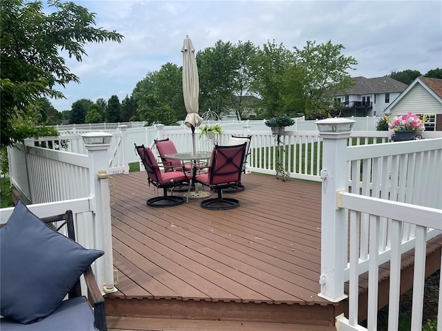 835 Bay Hill Blvd, Union, MO 63084 - wooden terrace featuring outdoor dining area