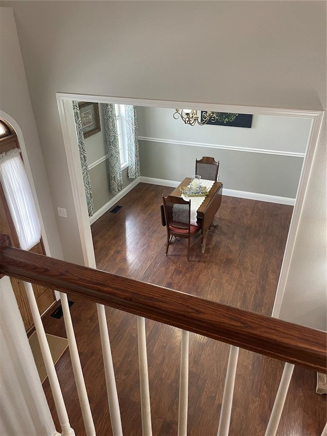 835 Bay Hill Blvd, Union, MO 63084 - staircase with wood finished floors and baseboards