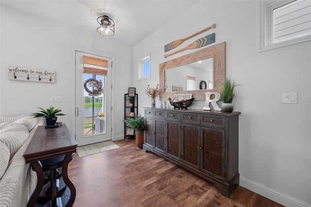 1017 Kilderkin Way, Saint Charles, MO 63301 - foyer featuring dark wood finished floors and baseboards