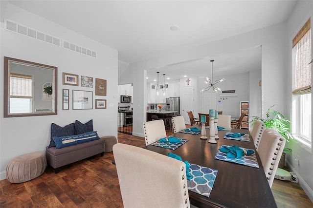 1017 Kilderkin Way, Saint Charles, MO 63301 - dining room featuring healthy amount of natural light, dark wood finished floors, baseboards, and recessed lighting